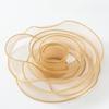 10yards Organza Ribbon Golden Wave Wired Ribbon Gift Bouquet Packaging,Handicrafts,Christmas Birthday Wedding Party Decoration