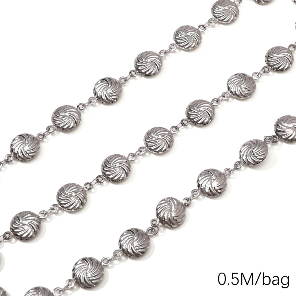 Chaîne Cœur en Acier Inoxydable de 0,5/1 Mètre Chaîne Cubaine Chaîne Punk de Base pour la Fabrication de Colliers Bracelets Bijoux Accessoires