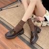 British style retro small leather shoes, high-end versatile women's outerwear loafers women's comfortable soft-soled college style uniform shoes