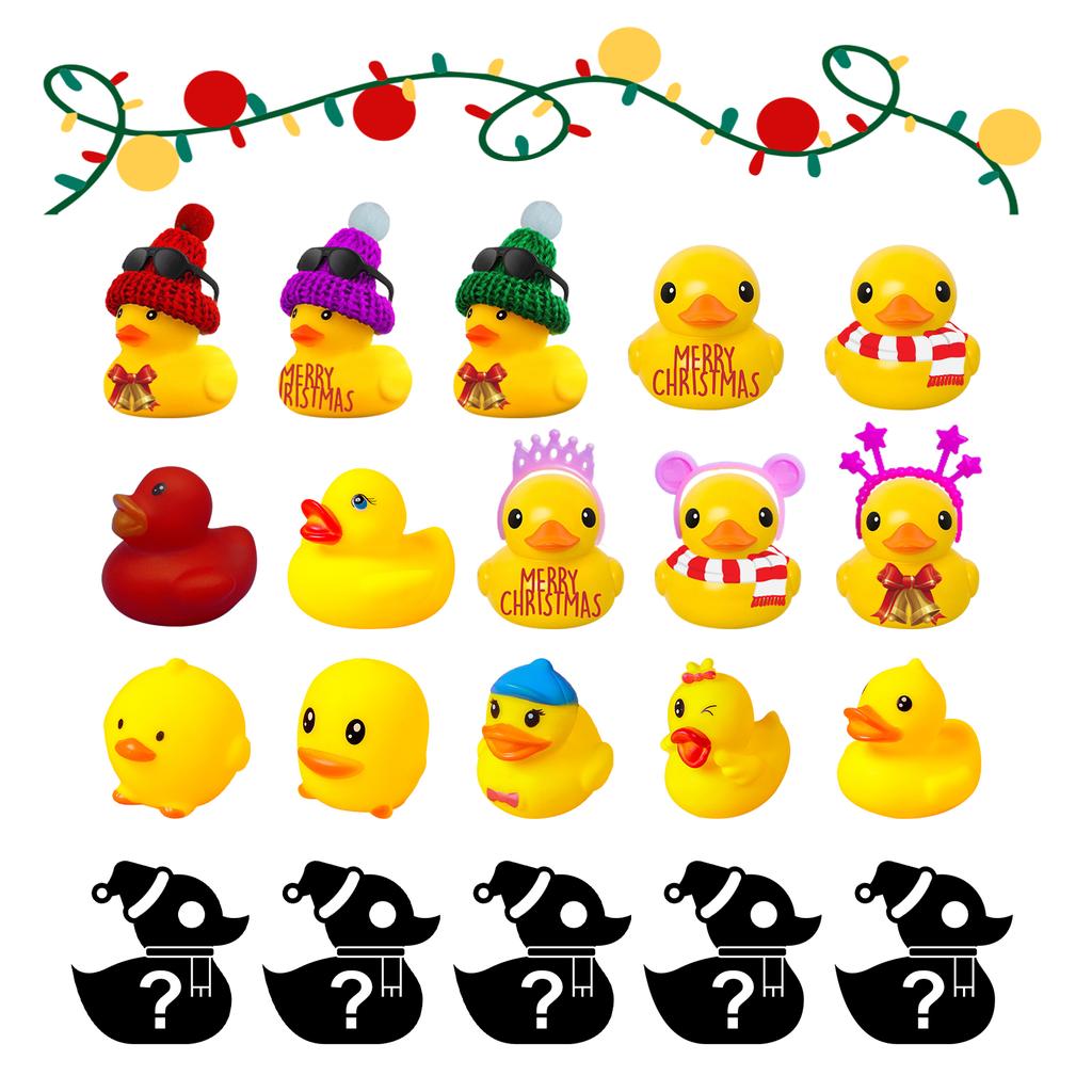 Dowmoo Christmas Rubber Duck Advent Calendar Little Duck 24-Panel Cartoon Blind Box Gift