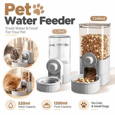 1200ml Pet Water Feeder No Wet Mouth Pet Waterer  for Dog Cat Rabbit Cage Feeding and Drinking