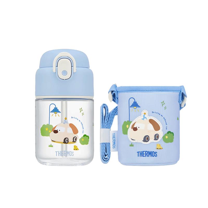 Thermos Kids Tritan Straw Water Bottle with Sleeve