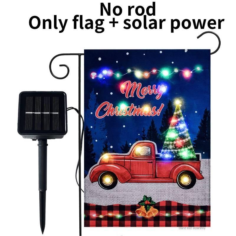 Vibrant Solar Flag Lights For Christmas Garden Decor With Colorful Led Displays