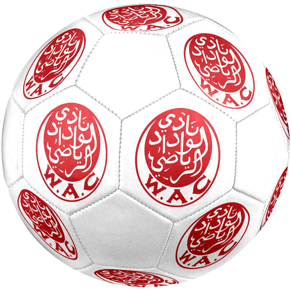 Wydad AC Size 5 Soccer Ball, Machine-Stitched PVC, Durable & High Bounce, All Ages Fit, Fan Merchandise, Matches & Outdoor Use.