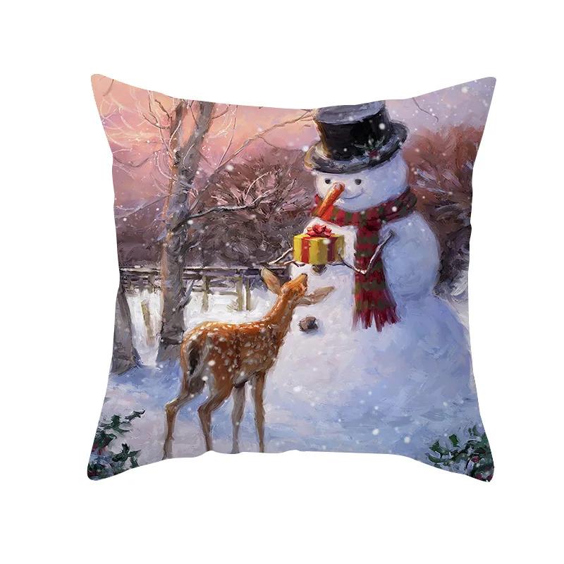 Christmas Pillow Covers Cushion Covers Decoration Christmas Pillow Cover Holiday Decor Throw Pillow Case For Sofa Couch