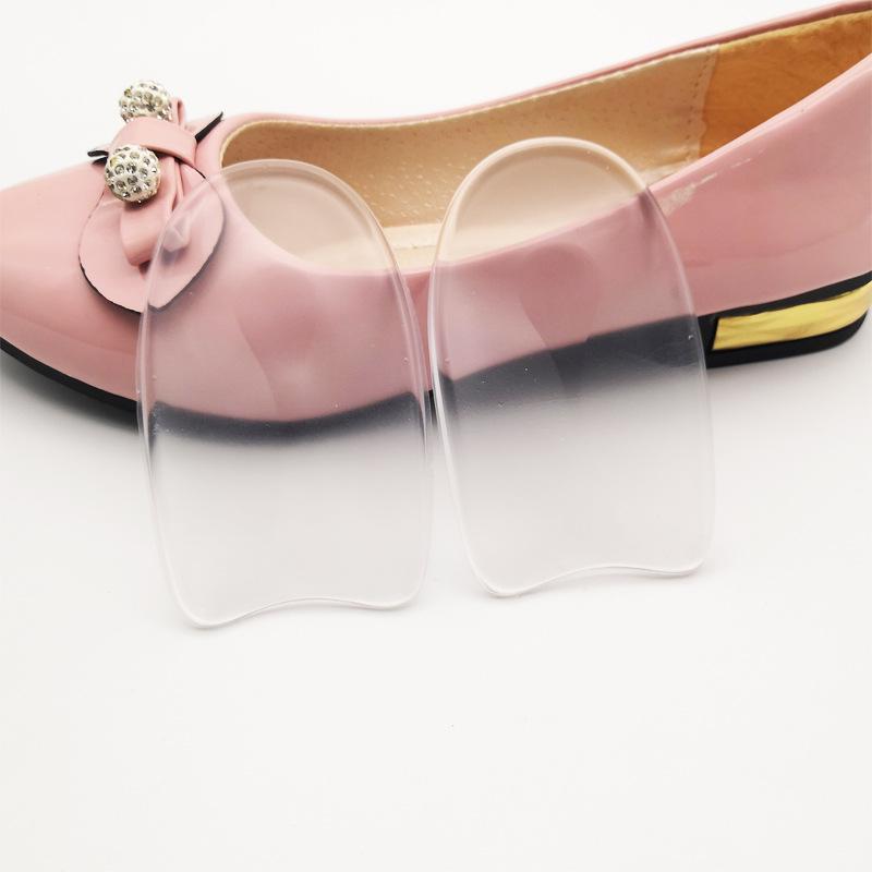 U-Shaped Silicone Heel Pads - Transparent, Thickened Cushion To Relieve Heel Fatigue, Sports Half-Size Insoles.