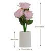 3 Head LED Chinese Rose Table Lamp Creative Bedside Night Light Simulation Flower Decorative Desk Lamp for Bedroom Living Room