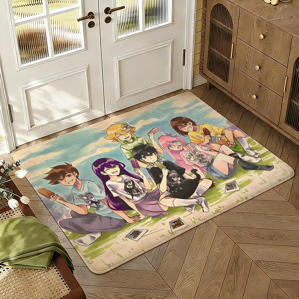Omori V-video Game Floor Mat Soft Thickened Absorbent Non-Slip Bedroom Living Room Door Mat Home Decor Flannel Rugs