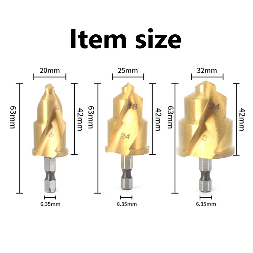 High Speed Steel Spigot Reamer Hexagonal Shank PPR Plastics Pipes Reaming Bit Spigot Expander