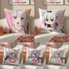 Anime Miss Kobayashis Dragon Maid-A Pillow Case Comfort Sofa Bed Silky Elegant Invisible Zipper Decorative Cushion Cover
