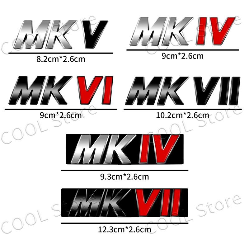 3D Metal MKIV MKV MKVI Logo Car Fender Emblem Rear Tail Trunk Badge Sticker For Volkswagen Golf MK4 MK5 MK6 MK7 Jett Passat