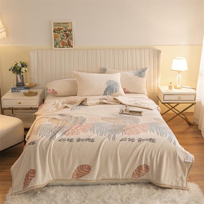 Flannel Snowflake Quilt & Blanket for Sofa or Bed