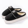 Simple Line Drag Cotton Shoes Autumn and Winter Indoor Home EVA Sole, Thick-soled Warm Cotton Slippers