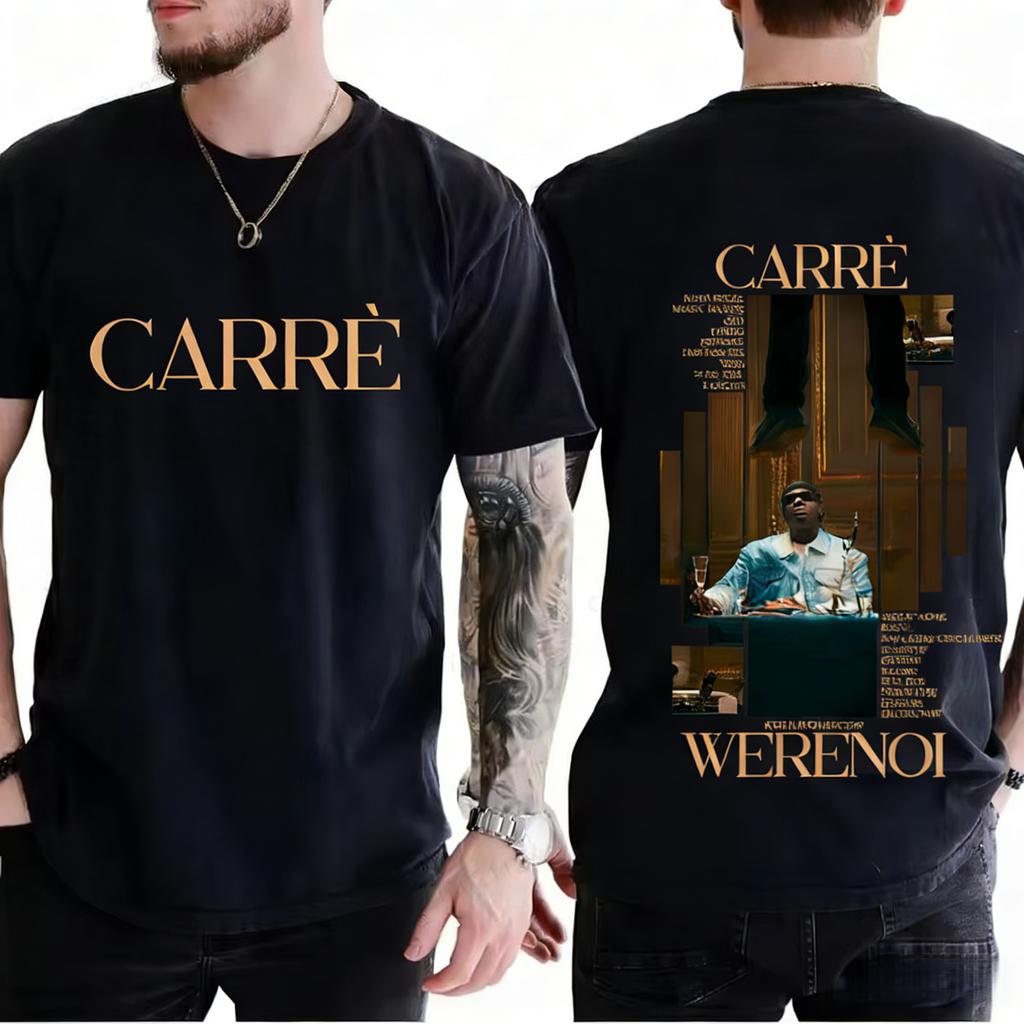 2026 Sommer Rapper WeRenoi Carré Album Bedrucktes T-Shirt Herrenmode Hiphop Popmusik Baumwolle Locker Lässig Retro T-Shirt Oberteile