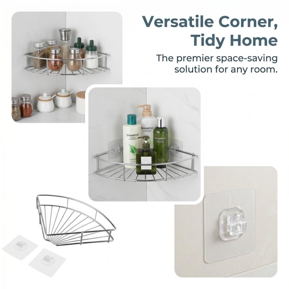 Triangular Design Corner Bathroom Shelf Bathroom Rack Organizer Bathroom Kitchen Shower