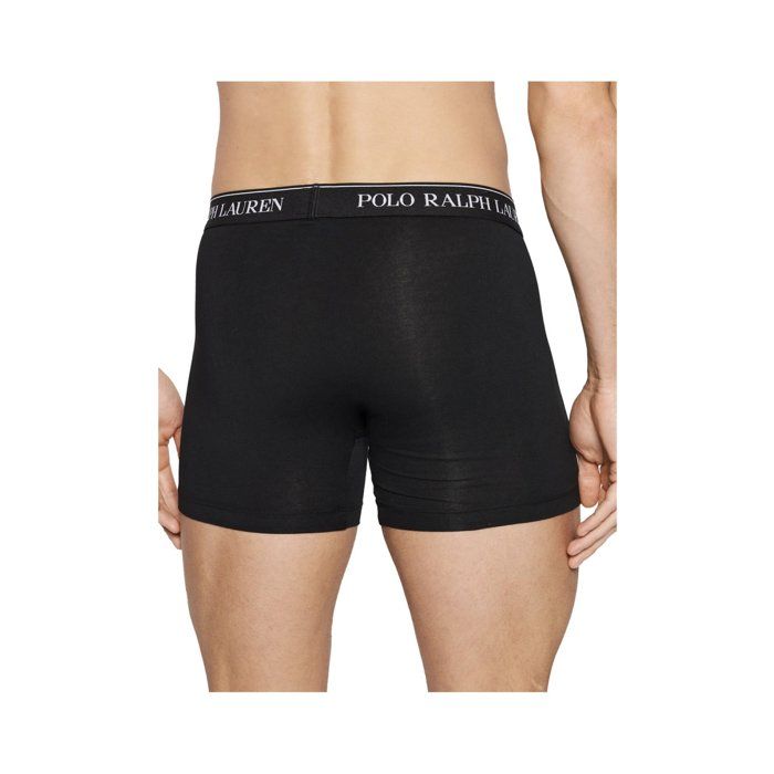 Classic Long | Lot de 3 boxers longs fermés devant doublés noirs en coton stretch