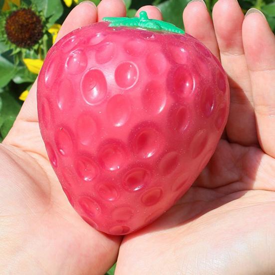 1/2/3/4/5Pcs Simulation Mango Stress Relief Toy Color Changing Strawberry Squeeze Toy Slow Rising Stretchy Decompression Fruit Shape Sensory Fidget