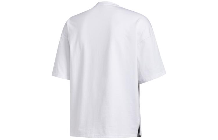 adidas T Shirts Men's White Crew Neck Moderate Straight Fit GC9948
