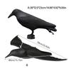 Crow Decoys Black Feathered Crow Standing Simulation Raven Statue Hunting Decoy Props Outdoors and Garden Decoration