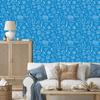 Wallpaper School Supplies Blue, Clear Detail 50x1000