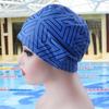 Adorno Retráctil con Estampado Geométrico Cómodo Gorro de Natación Unisex Adulto Protección para los Oídos Gorro de Piscina Accesorios de Natación