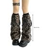 Cold Weather Plush Leg Sleeves with Fleece Interior, Animal Pattern and Elasticized Layering Openings