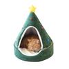 Katten Tent Grot Bed Kerstboom Kattenhuis Bed Comfortabel Driehoekig Kattenbed Huisdier Tent Huis