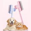 Pet Hair Removal Tool Fleas Comb for Dogs Cats Lice Cats Brush with Release Button Selfs Cleaning with Long Short Teeth