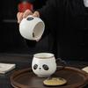Ceramic Panda Tea Caddy and Water Cup Set