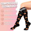 6-Pack Patterned Sports Compression Calf Socks for Running