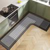 Kitchen Floor Mat Water-Absorbing And Oil-Absorbing Diatom Mud Floor Mat L-Shaped Floor Mat Wear-Resistant And Dirt-Resistant Anti-Skid Mat Diatom Mud
