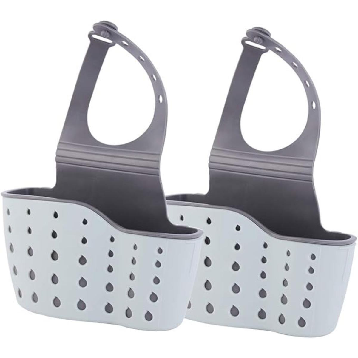 

Держатель для губки для кухонной раковины, силиконовый пластиковый держатель для мыла, подвесной регулируемый ремень, держатель для крана со сливными отверстиями для сушки синий