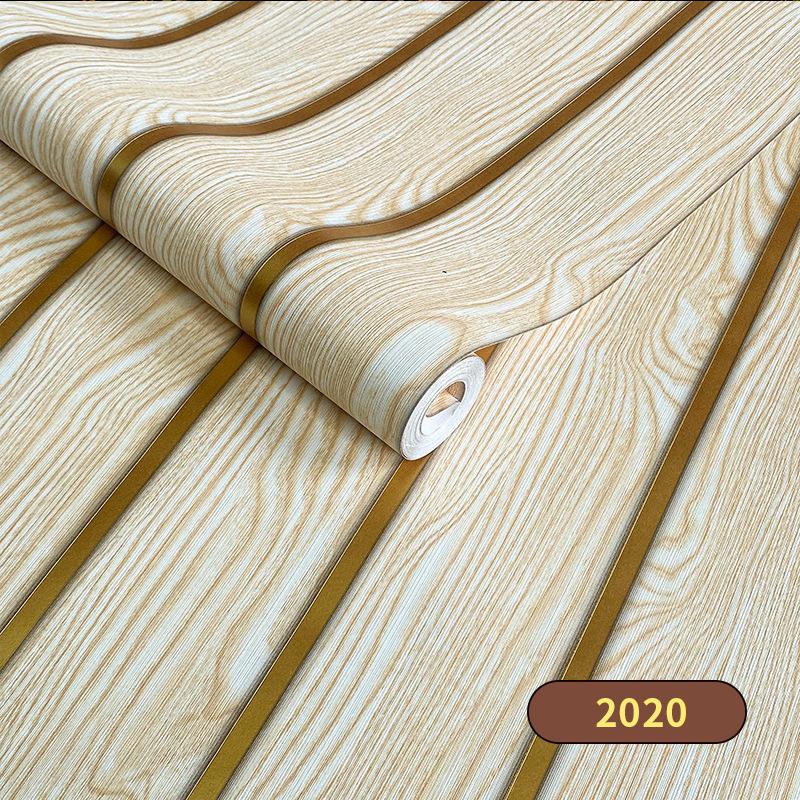 Self-Adhesive Imitation Wood Grain Wallpaper - Moisture-Proof Wall Decoration for Bedrooms