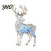 Blazers Rhinestone Brooch Christmas Reindeer with Rhinestones, Animal Lapel Pin for Women Elk Men, Dresses Scarves Jewelry Accessory Weddings Parties