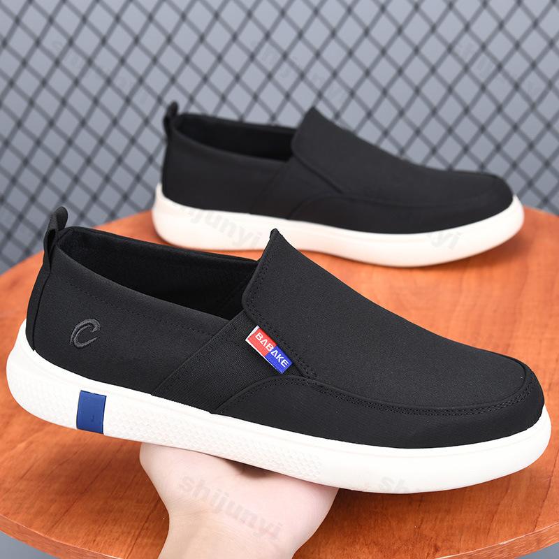Fashion Men Canvas Loafers Summer 2025 Comfortable Walking Flats Man Non Slip Soft Moccasins Sneakers Breathable Lightweight Casual Shoe