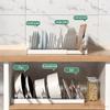 Expandable Pot Rack Organizer Multifunctional Pots And Pans Storage Organizer Space-saving Cabinet Holder for Dish Bowl and Lids