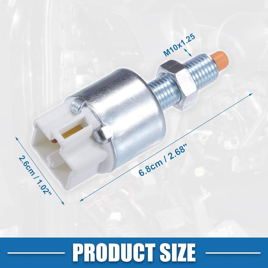 Brake Stop Light Lamp Switch No.8434047020 Brake Pedal Control Switch for Toyota Corolla 2005-2008 Plastic Silver Tone White