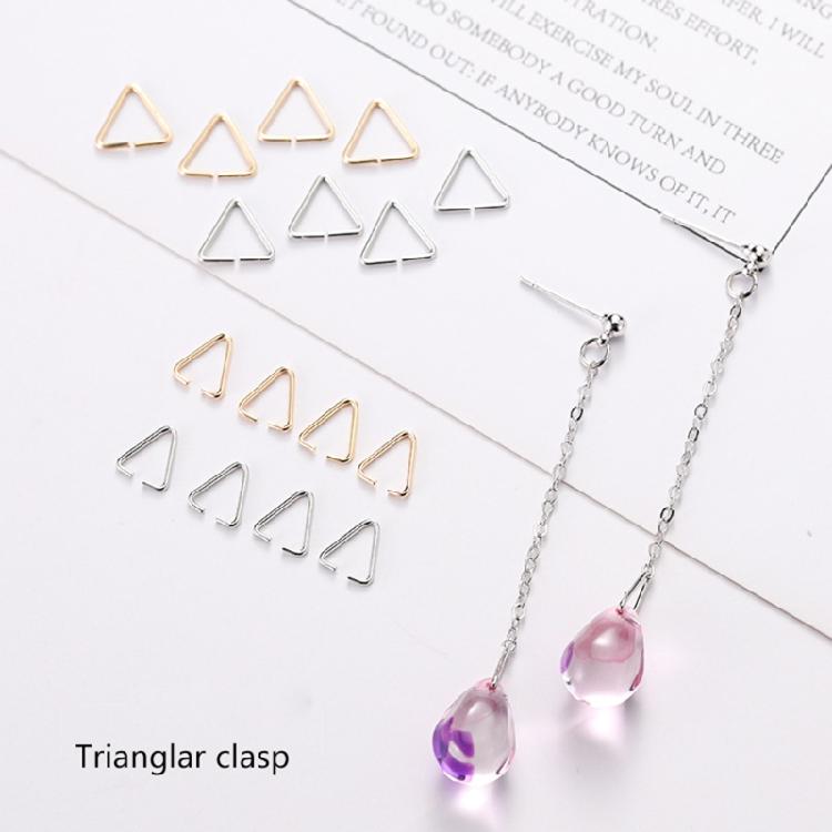 100 Pieces Alloy for Triangle Open Jump Ring Split Ring For Jewelry Making Acces
