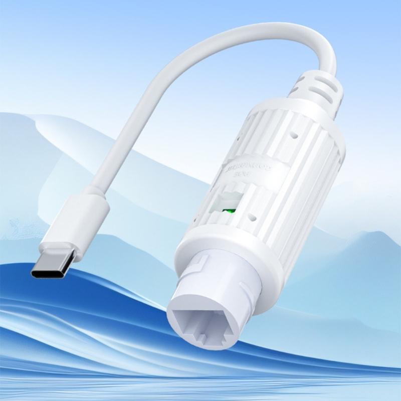 Type C POE Splitter 48V to 5V Power Converter 100Mbps Data for Security Cameras High Efficiency Voltages Conversion