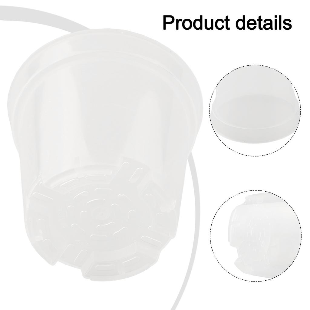 Clear Nursery Pots Plastic Planting Pots Lightweight Build Root Growth Monitoring Transparent Design For Indoor Plants