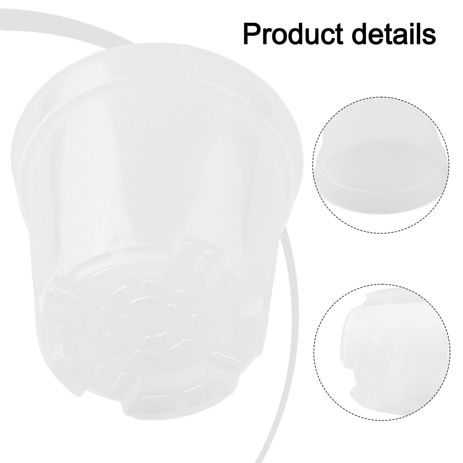 

Прозрачные горшки для растений Дышащие горшки для рассады Пластиковые горшки для посадки 3 inches