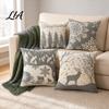 Christmas Cushion Covers for Sofa Snowflake Cover, Holiday Throw Pillow Case, 18x18 Easy Change Inch Decorative Cover Farmhouse Home Winter