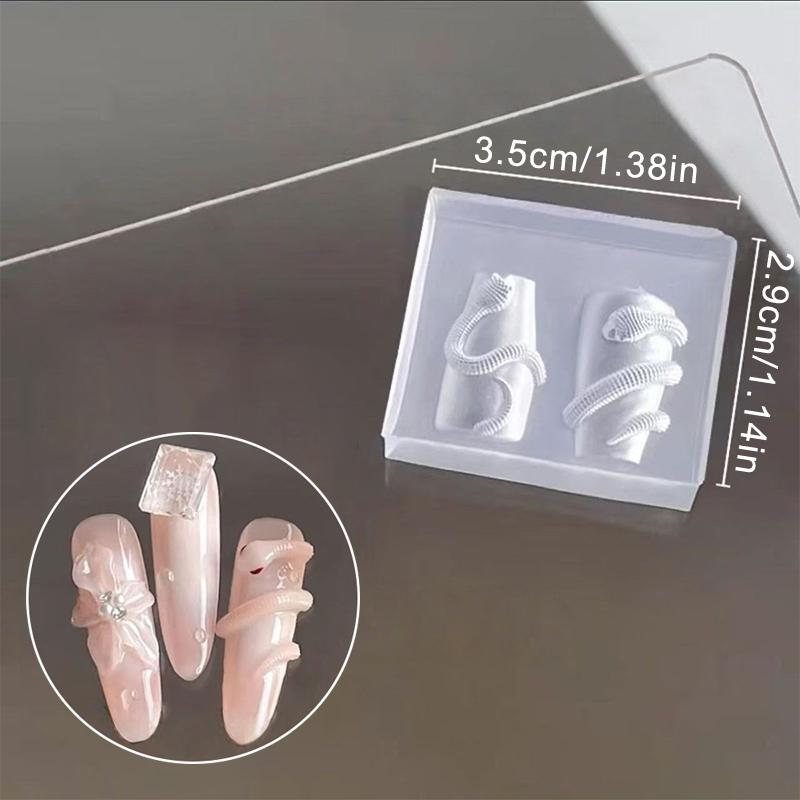 

1/3 шт. 3D Силиконовая форма для лепки на ногтях Змея Сделай сам Украшение для ногтей Искусство Красота ногтей Шарм Силиконовая форма для ногтей Ногти Продукты as the picture