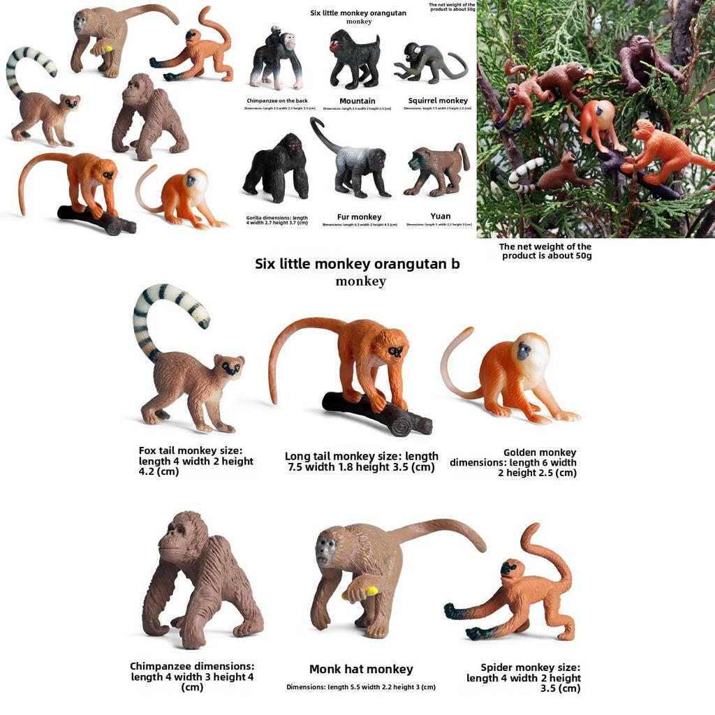 Realistic Pvc Animal Model Toy Collection With Gorilla And Monkey Figures For Kids And Enthusiasts