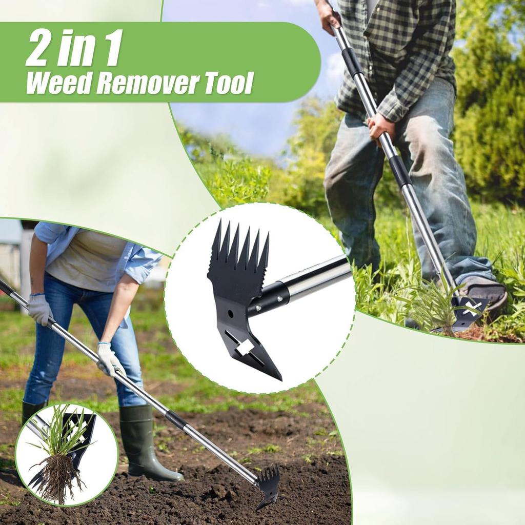 Multi Functional Hoe 2-in-1 Manual Weeding Shovel Suitable for Use In Courtyards Lawns Terraces and Gardens As a Household Tool