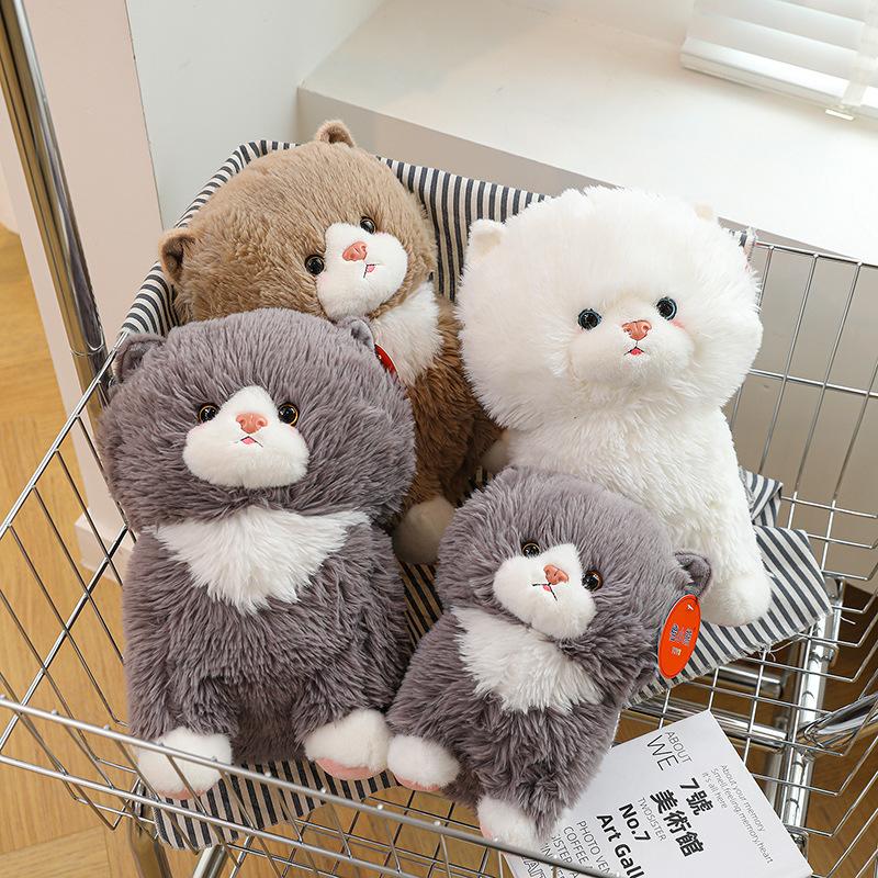 Simulated Kitten Plush Toy Cat Doll Children Soothing Throw Pillow Sleeping Holding Doll Birthday Gift For Girl