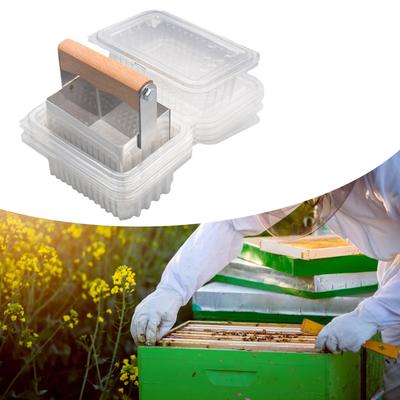 Beekeeper's Honey Comb Cutting Tool Bee Farm Honey Cutter Tool Stainless Steel with 10Pcs Boxes for Efficient Cutting