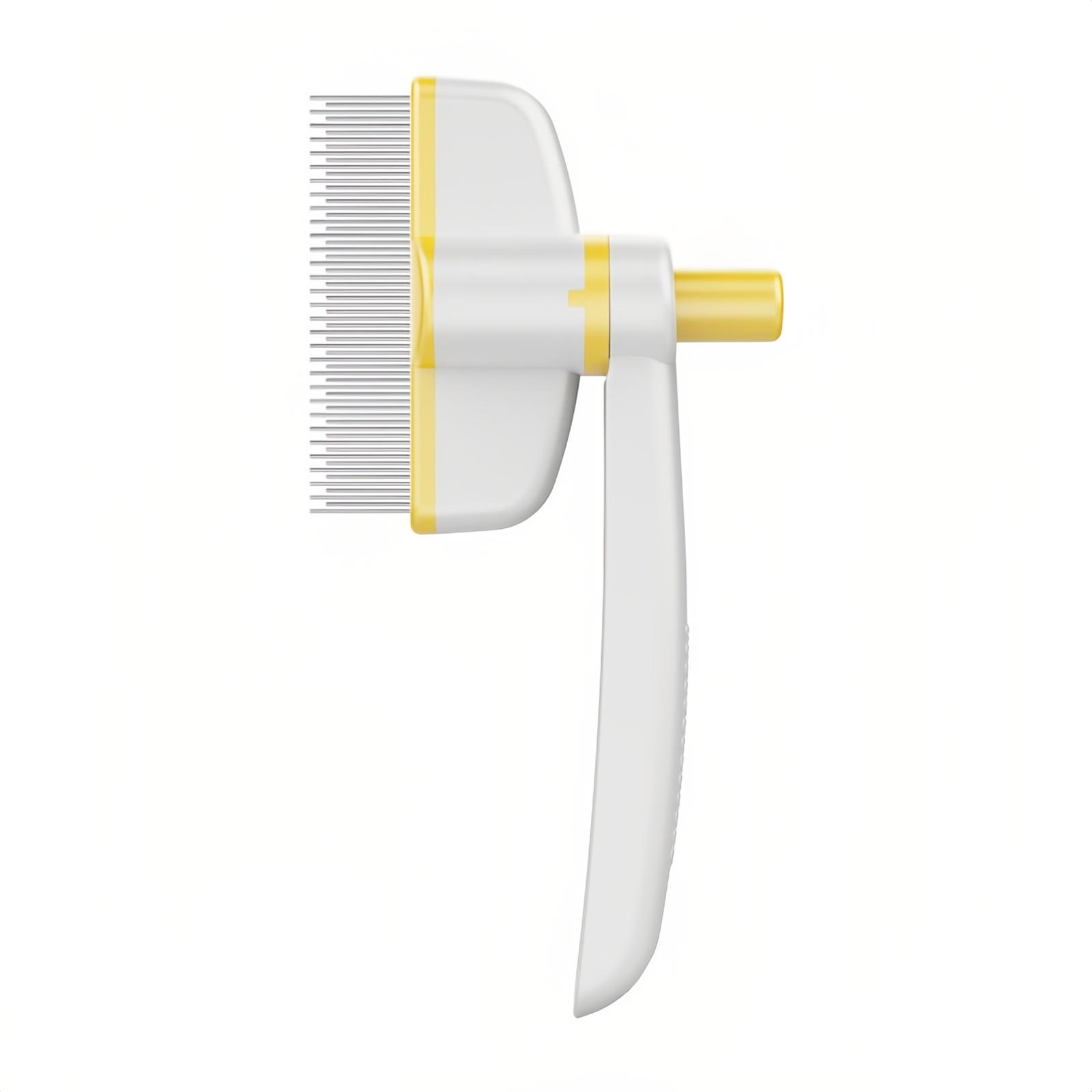 

Grooming Comb - Dog Hair Comb | Rotation Design Pet Grommer Comb with Release Button | Detangling Comb | Dematting Comb | Comb for Removing L One Size жёлтый