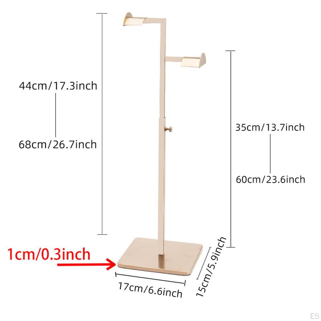 Handbag Display Stand Holder Rack Durable Double Hanging Hook Versatile Bag