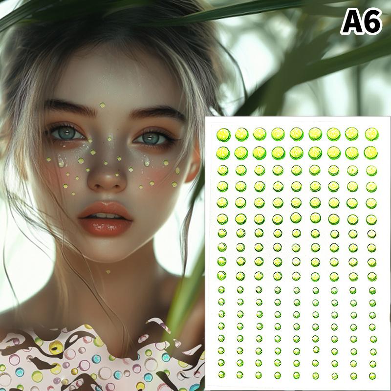 1 Sheet 162Pcs  Stickers  Jewels Stickers Self Adhesive Face Body Gem Stickers Diy Decorative Crafts